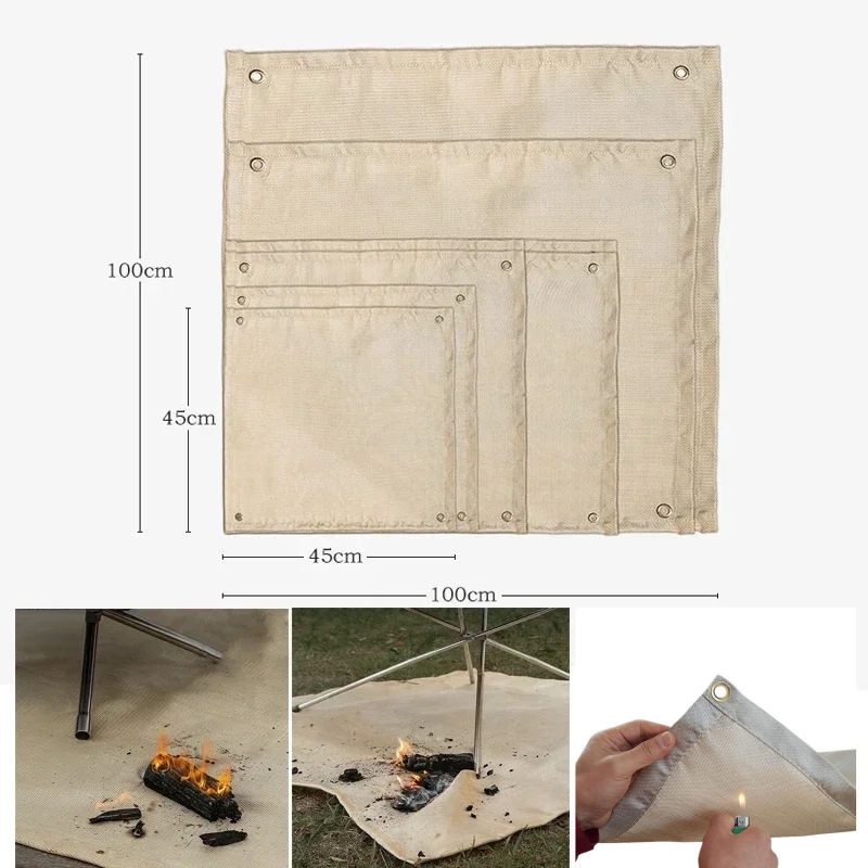 Outdoor Camping Grill - Camping Fireproof Mat Heat Resistant Blanket