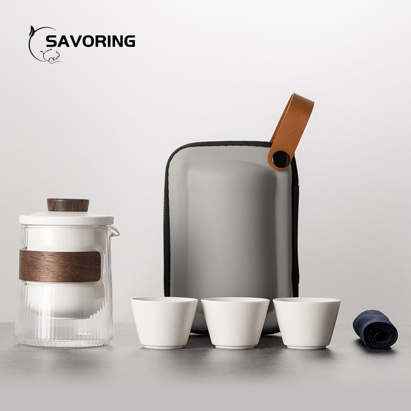Outdoor Camping Outfit - Simple Chinese Ceramic Tea Set 1