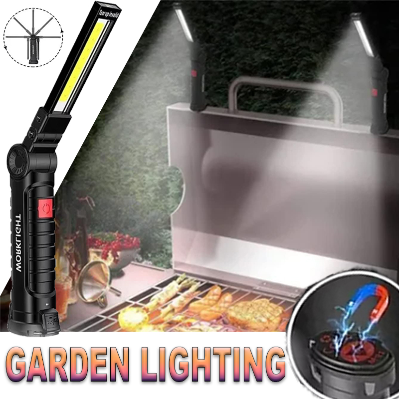Outdoor Camping Accessories - Portable LED Flashlight with Magnetic Hook