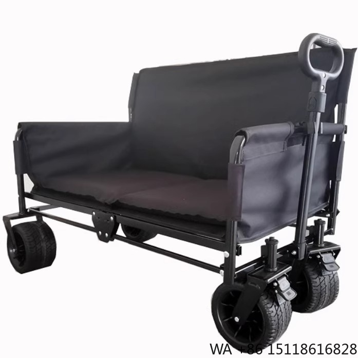 Outdoor Camping Set - JXFT Multifunctional Four-Wheel Metal Outdoor Folding