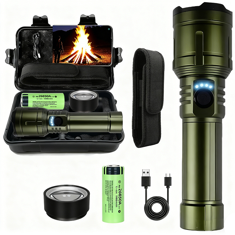 Outdoor Camping Accessories - Ultra Powerful Flashlight Concentrating Ignition Flashlight