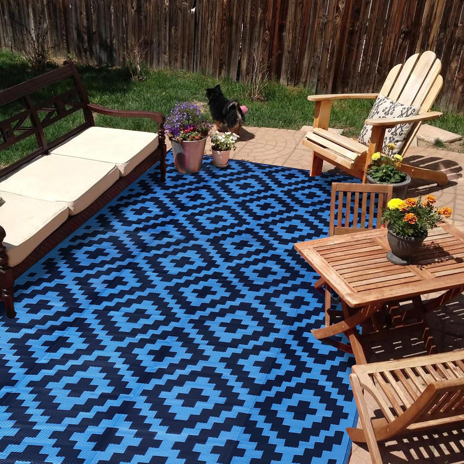 Outdoor Camping Rugs 9X18 - Waterproof Outdoor Rug 9x18 ft, Plastic