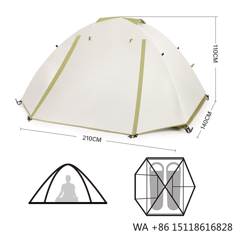 Outdoor Camping Set - Hiking Mountaineering Trekking Camping Tent Double-Layer