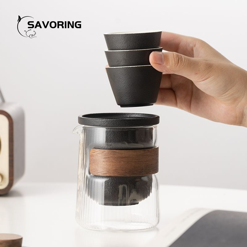 Simple Chinese Ceramic Tea Set - Outdoor Camping Outfit ulasan dan harga