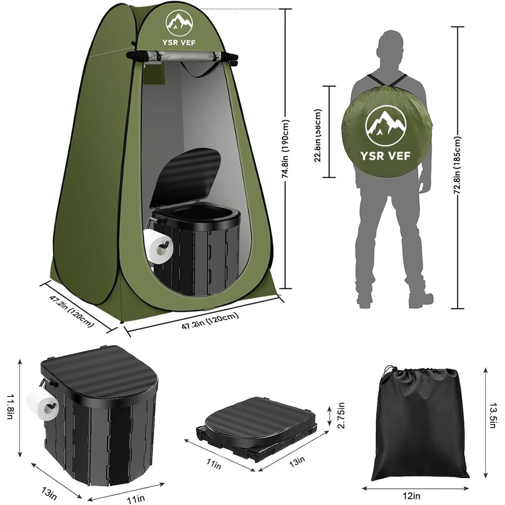 Portable Toilet Kit, Camping T - Outdoor In Camping ulasan dan harga