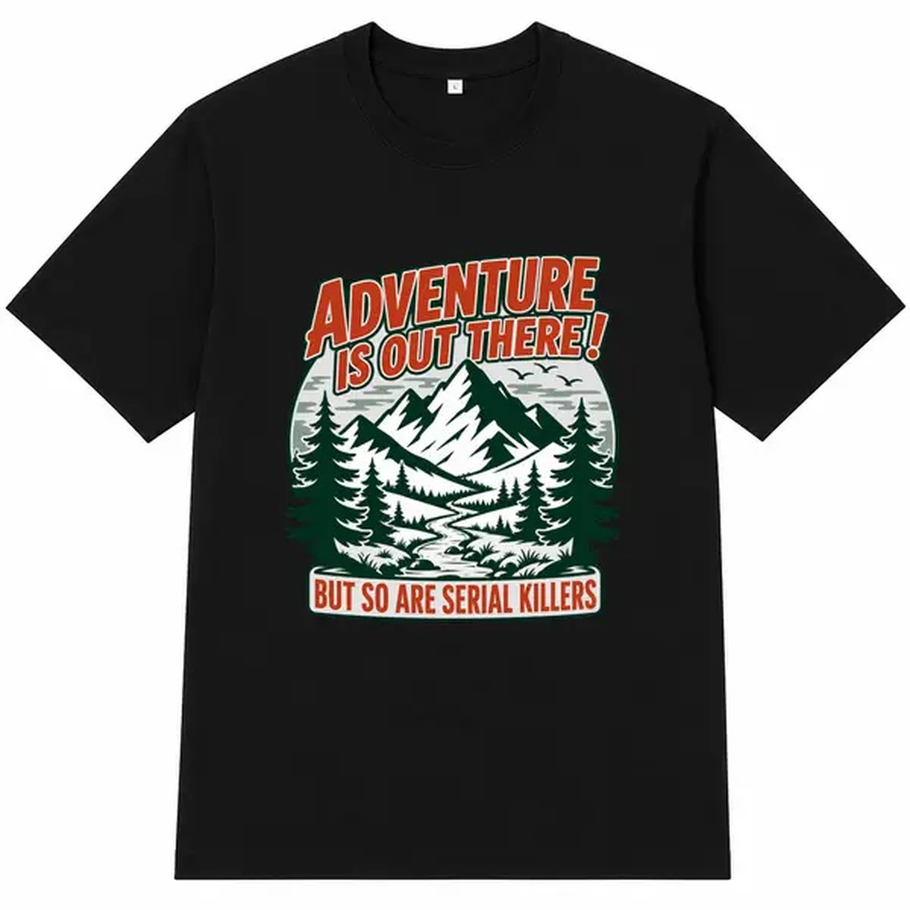 Outdoor Adventure Letter Print - Outdoor Camping Outfit ulasan dan harga
