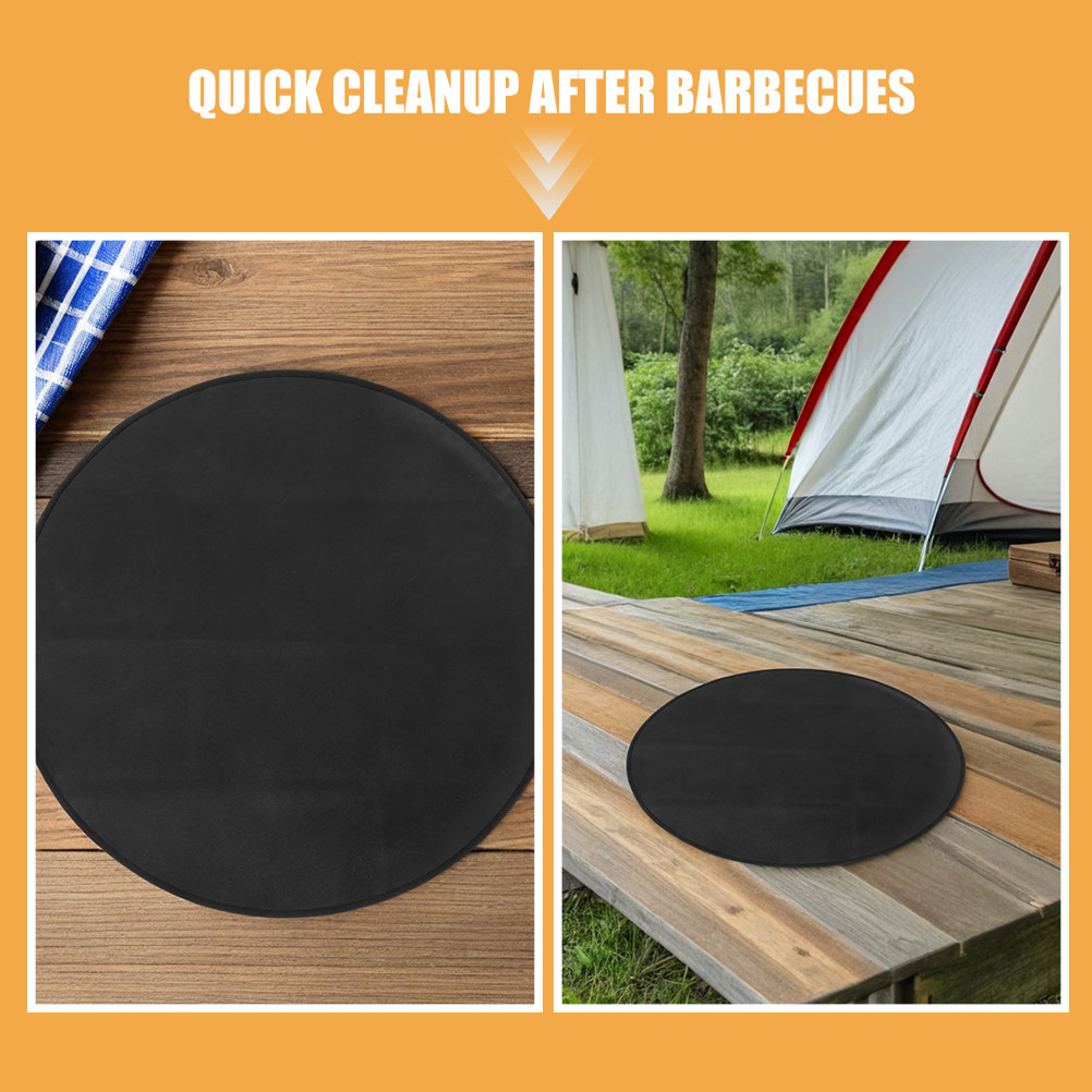 Round Fireproof Bbq Mat 24 Inc - Outdoor Camping Grill ulasan dan harga