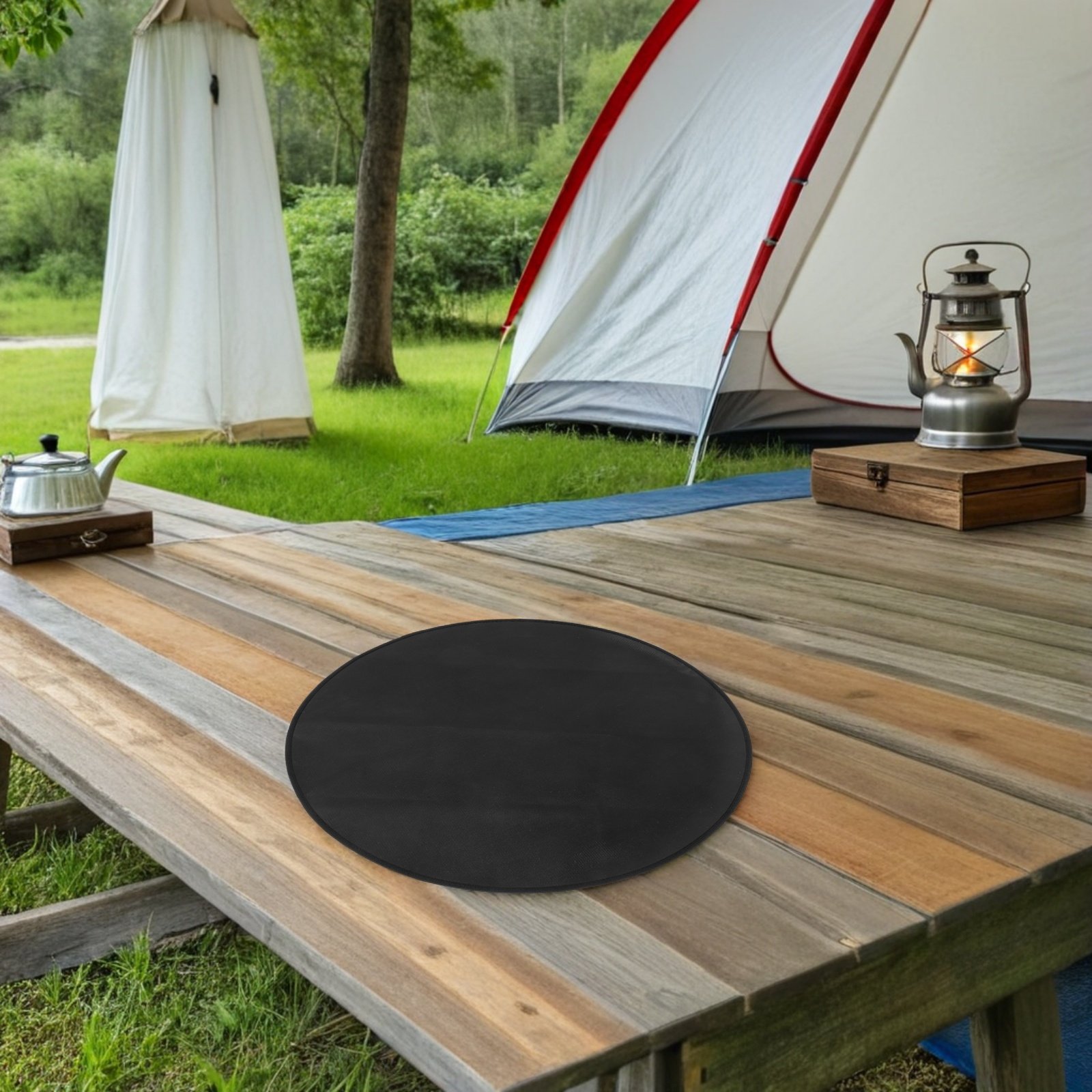 Round Fireproof Bbq Mat 24 Inc - Outdoor Camping Grill ulasan dan harga