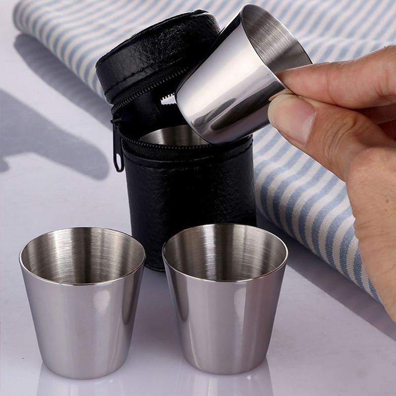 4/6Pcs Stainless Steel Cups Mi - Outdoor Camping Outfit ulasan dan harga