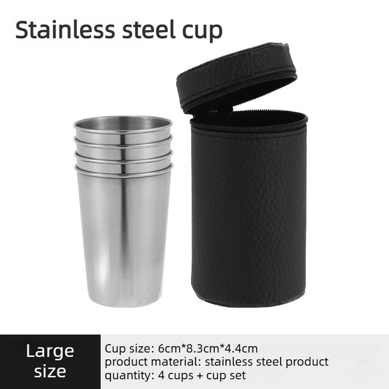 4P Stainless Steel Cups Mini S - Outdoor Camping Outfit ulasan dan harga