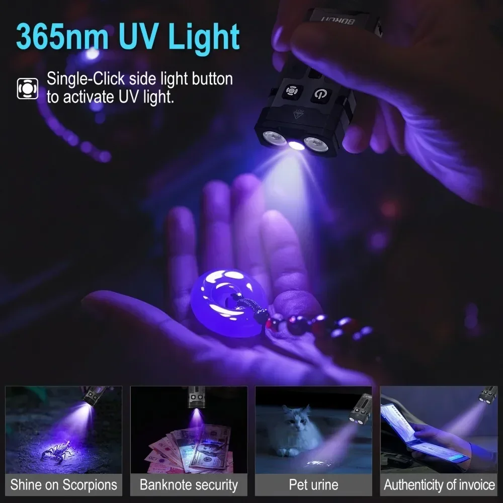 BORUiT EV20 1100LM EDC UV Keyc - Outdoor Camping Lantern ulasan dan harga