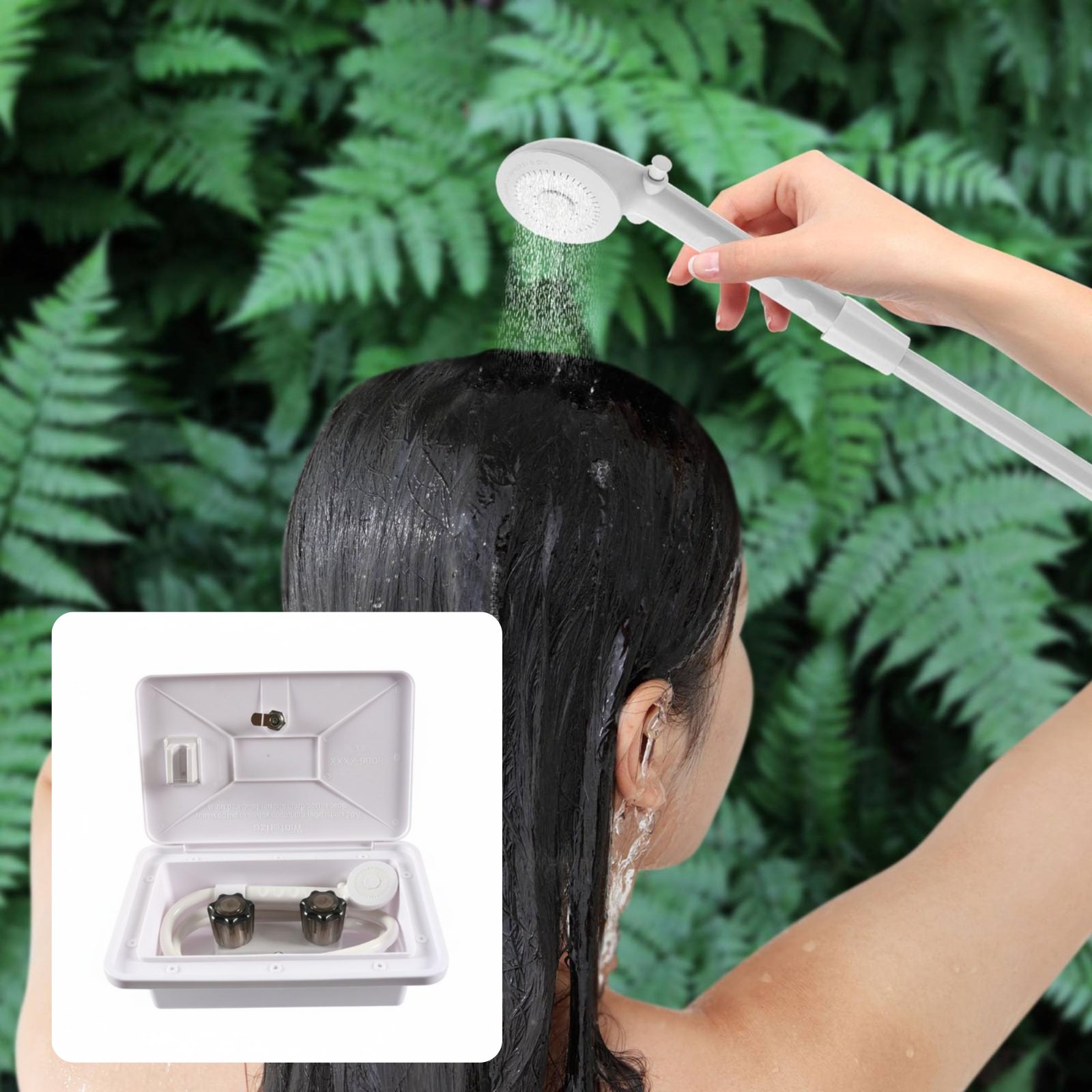 RV Exterior Shower Box Compact - Outdoor Camping Set ulasan dan harga