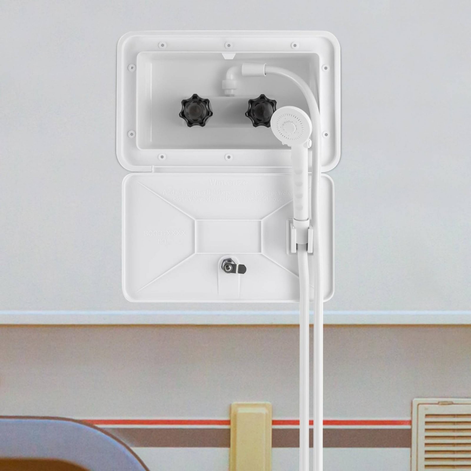 RV Exterior Shower Box Compact - Outdoor Camping Set ulasan dan harga