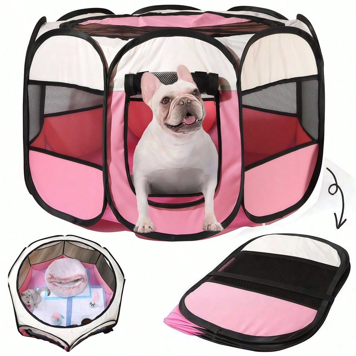 Foldable Octagonal Pet Playpen - Outdoor Camping Dog Fence ulasan dan harga