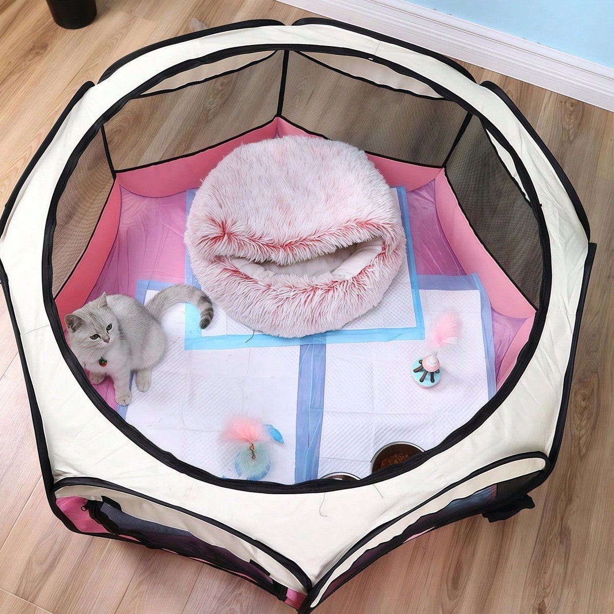 Foldable Octagonal Pet Playpen - Outdoor Camping Dog Fence ulasan dan harga