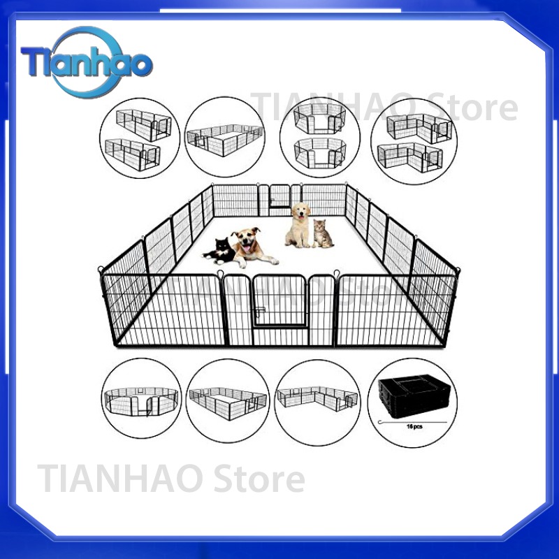 Pet Playpen Fence for Dogs Ind - Outdoor Camping Dog Fence ulasan dan harga