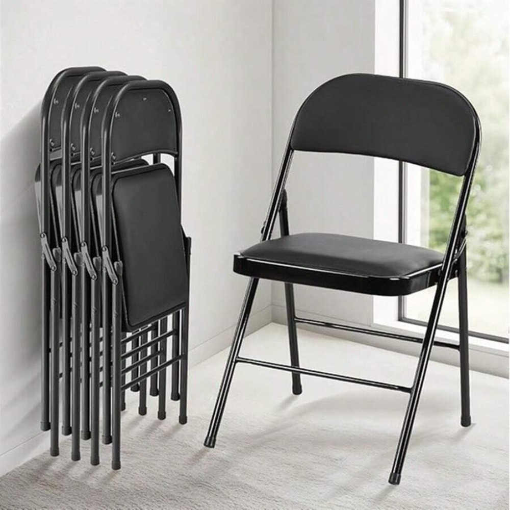 Folding Chair 4 Pack Leather P - Outdoor Camping Chairs Folding ulasan dan harga