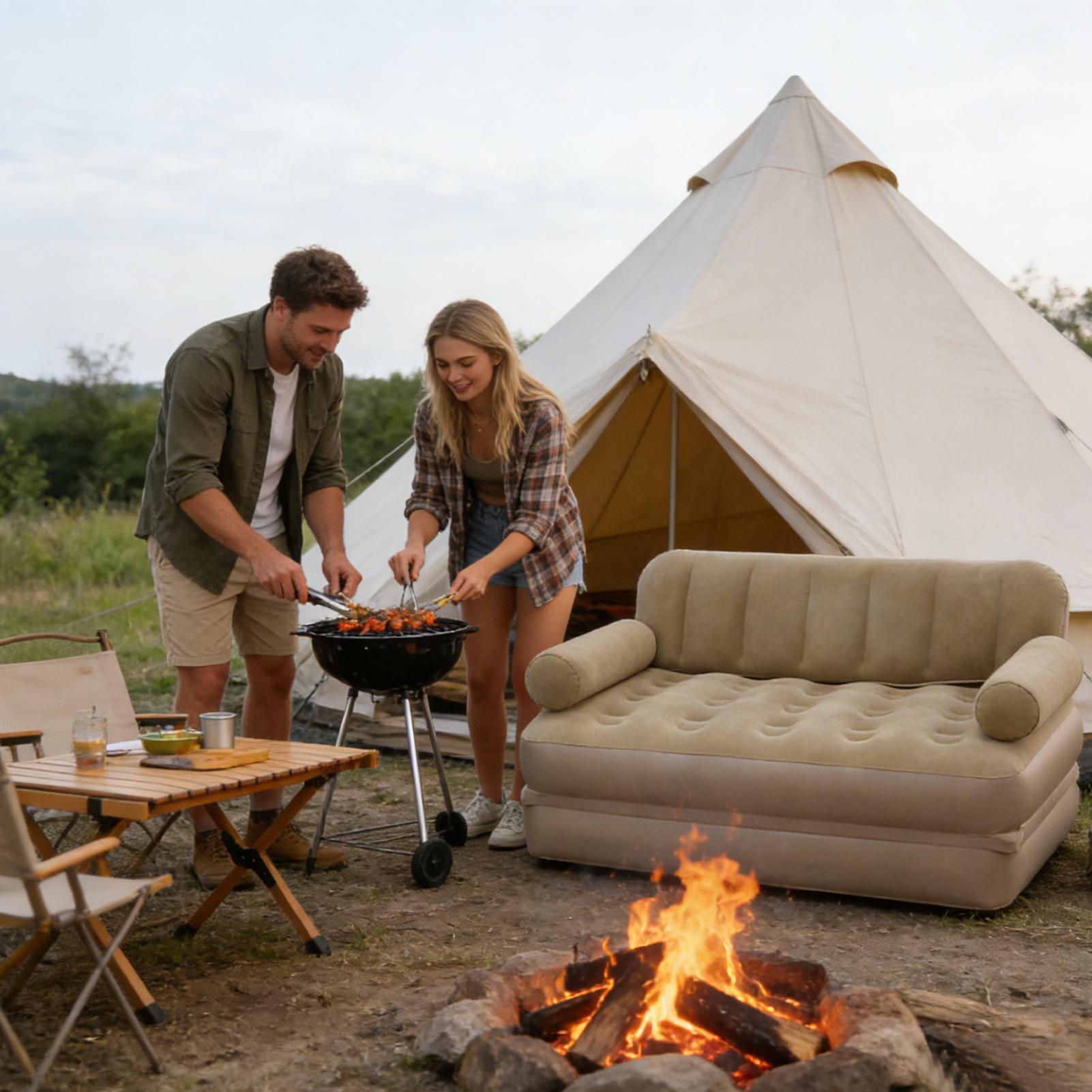 Air Sofa With Air Pump Folding - Bed Outdoor Camping ulasan dan harga