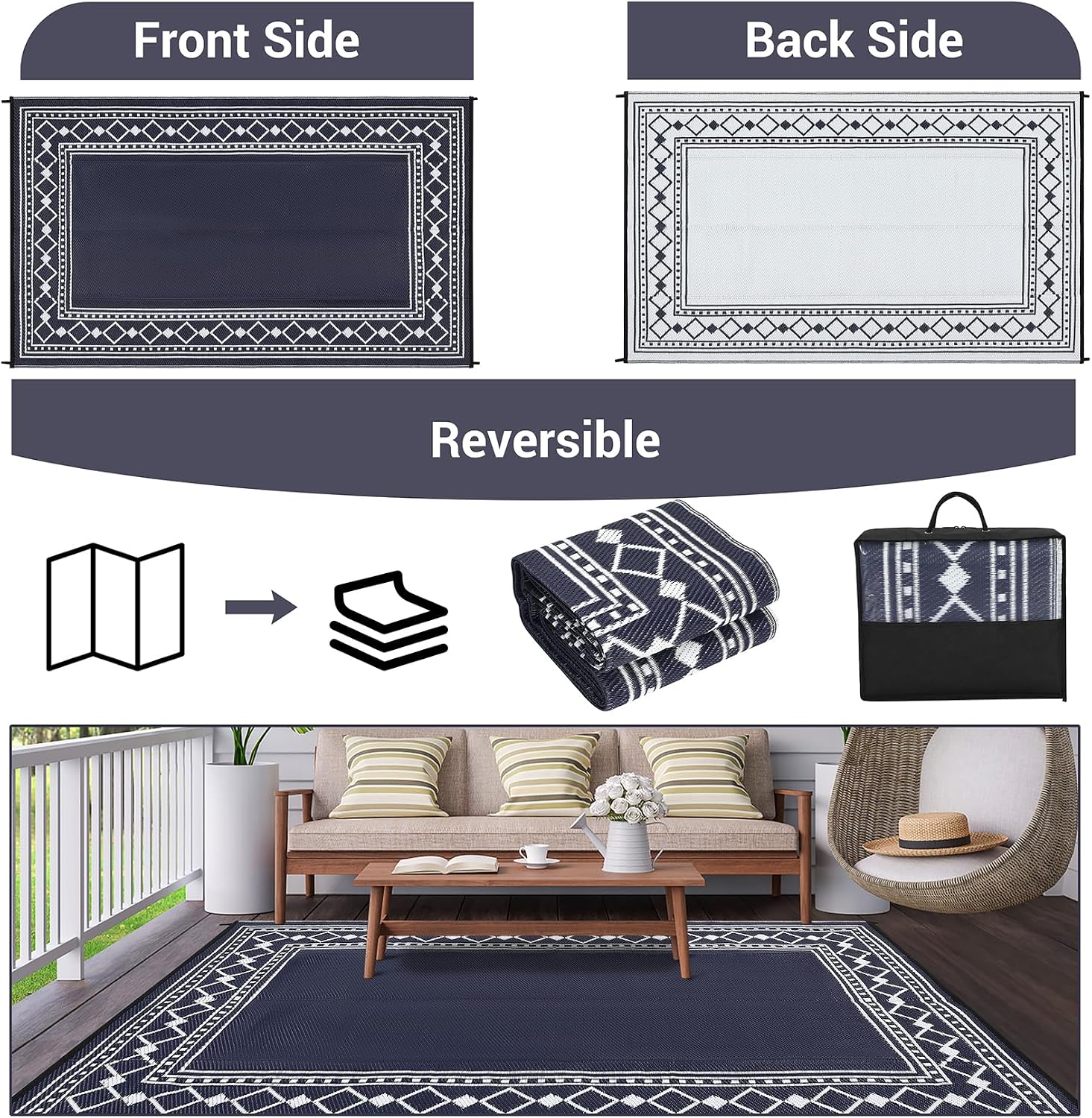 9x18/8X10FT Waterproof Plastic - Outdoor Camping Rugs 9X18 ulasan dan harga