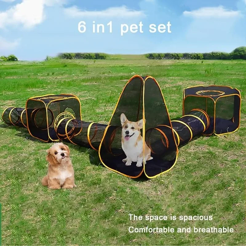 6-in-1 Tent Cat Enclosures wit - Outdoor Camping Dog Fence ulasan dan harga
