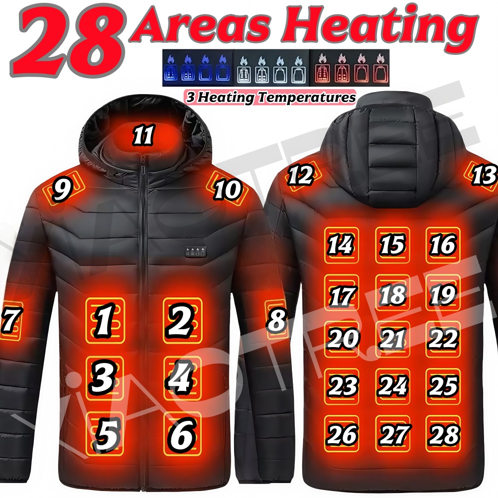 28 Areas Men Women's Heating J - Outdoor Camping Outfit ulasan dan harga