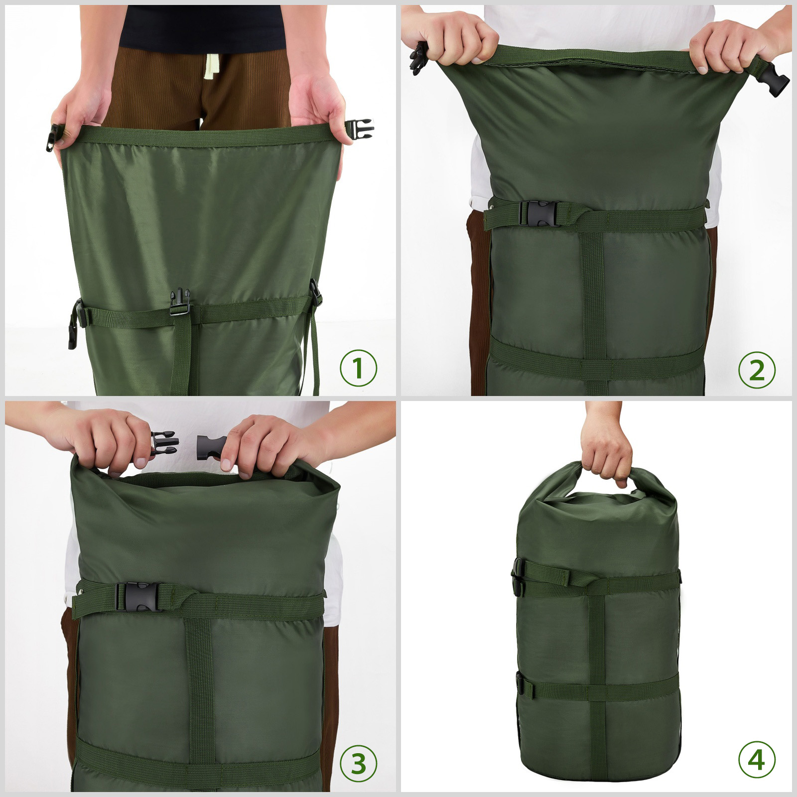 Travel Packing Bag Green Compr - Outdoor Camping Sleeping Bag ulasan dan harga