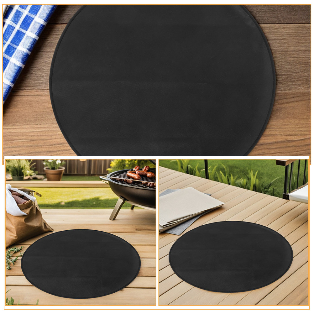 Round Fireproof Bbq Mat Heat R - Outdoor Camping Grill ulasan dan harga