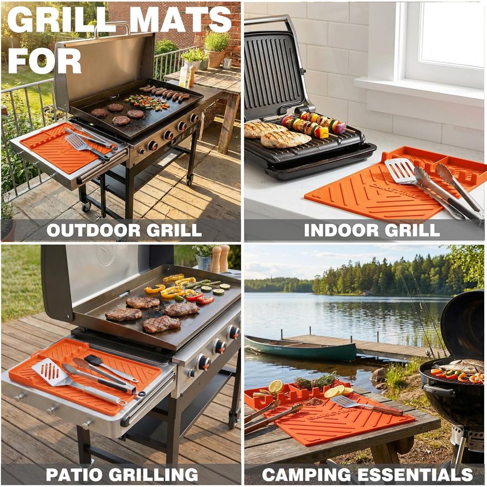 Silicone Grill Mats or Griddle - Outdoor Camping Grill ulasan dan harga