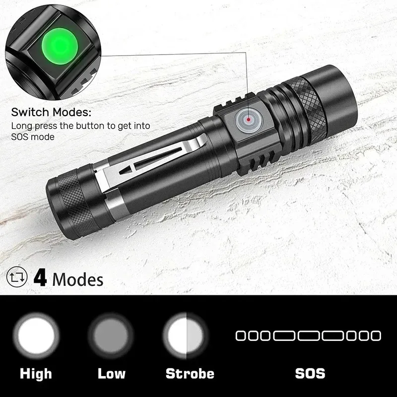 T6 LED Rechargeable Flashlight - Outdoor Camping Accessories ulasan dan harga