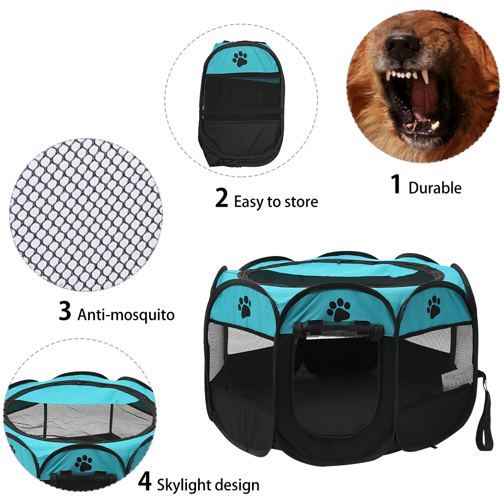 Folding Pet Tent Dog House Cam - Outdoor Camping Dog Fence ulasan dan harga