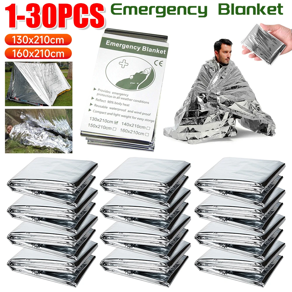 1-30PCS Emergency Blanket Outd - Survival Kit ulasan dan harga