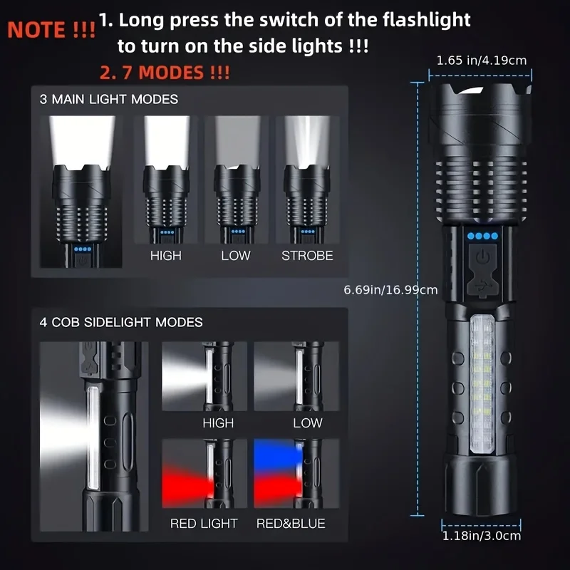 Powerful LED Flashlight Batter - Outdoor Camping Lantern ulasan dan harga